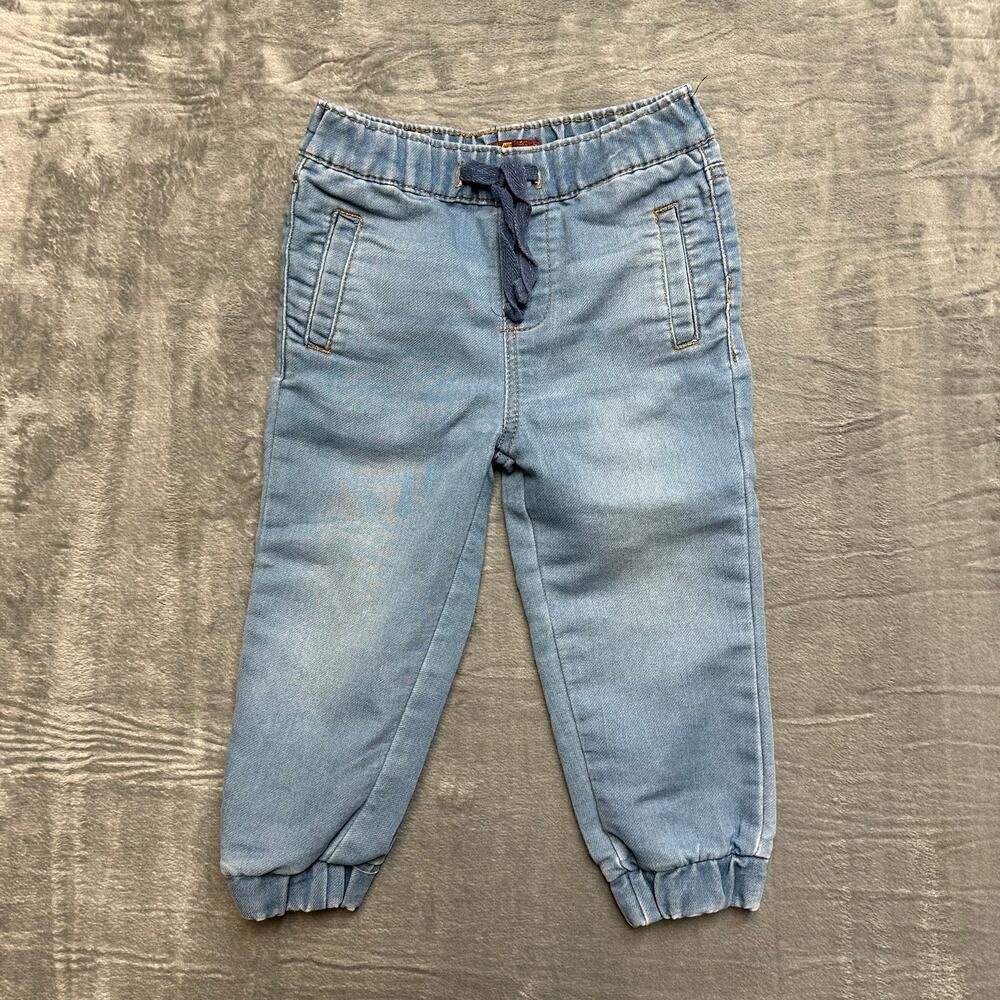 New 7 for All Mankind Jogger Pants Baby Size 18-24M Blue Denim